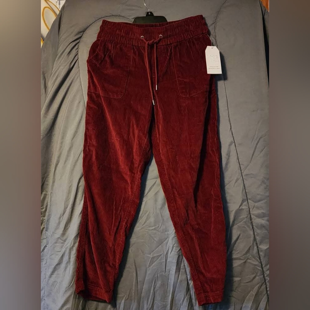 Woman's Corduroy Pants - Deep Red